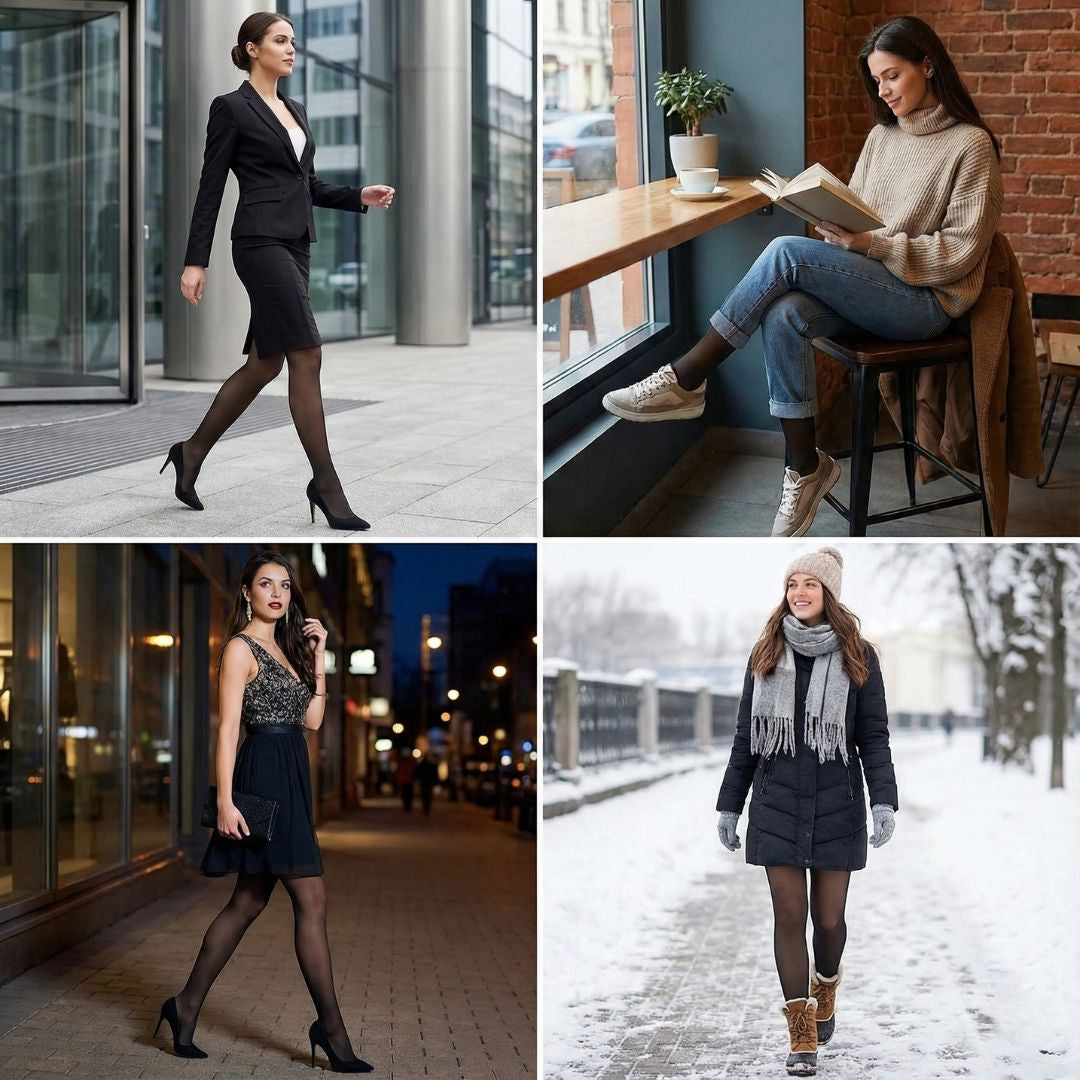 Collants polaires - Entrejambe Invisible & Taille Haute Sculptante